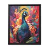 peacock vivid instincts framed canvas