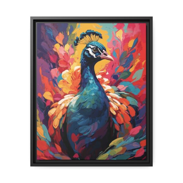 peacock vivid instincts framed canvas