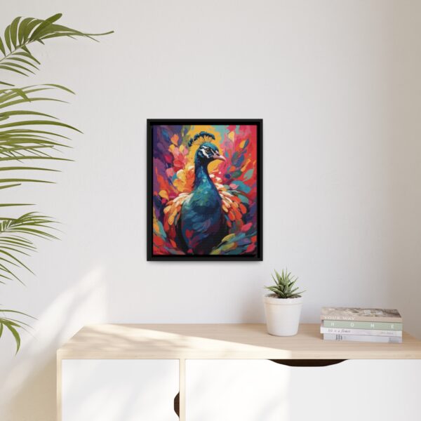 peacock vivid instincts framed canvas