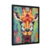 giraffe vivid instincts framed canvas