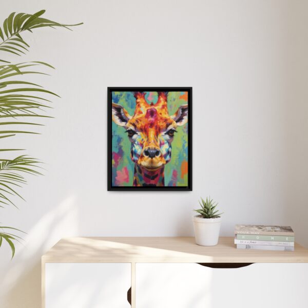 giraffe vivid instincts framed canvas