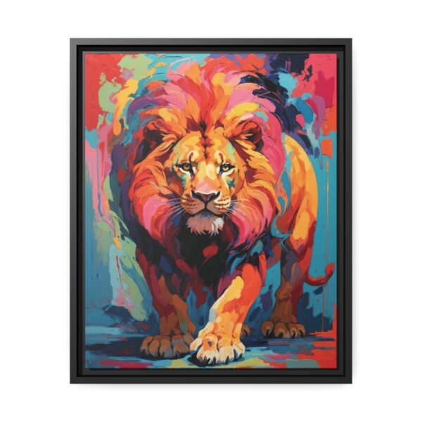 prowling lion vivid instincts framed canvas