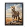 cheetah pastel wilderness framed canvas