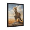 cheetah pastel wilderness framed canvas