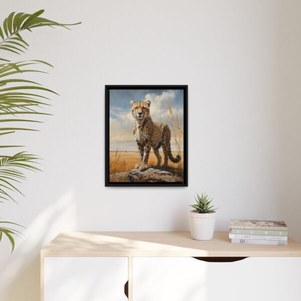 cheetah pastel wilderness framed canvas