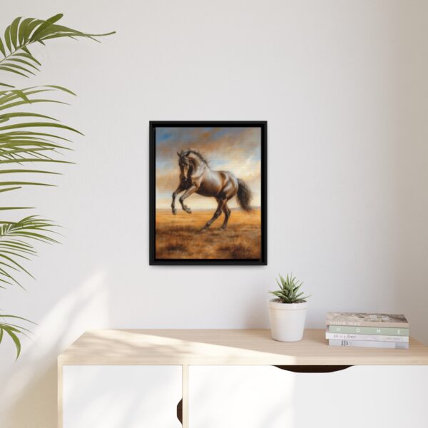 horse pastel wilderness framed canvas