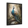 peacock pastel wilderness framed canvas