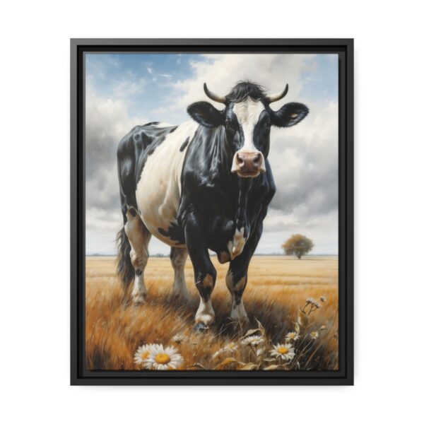 holstein friesian cow pastel wilderness framed canvas