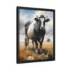 holstein friesian cow pastel wilderness framed canvas