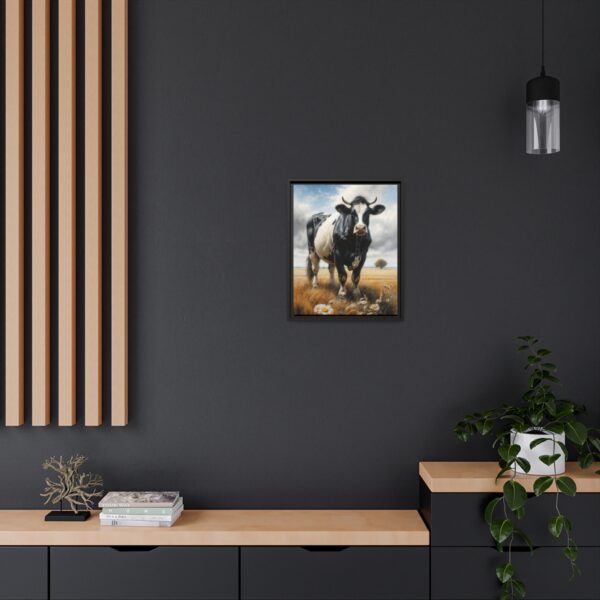 holstein friesian cow pastel wilderness framed canvas