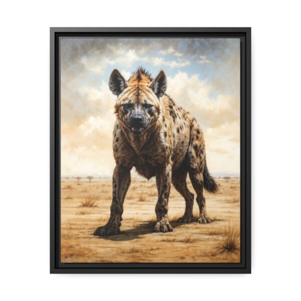 hyena pastel wilderness framed canvas