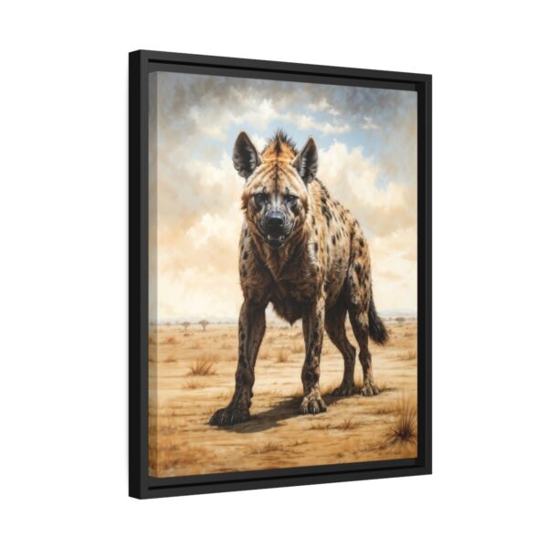 hyena pastel wilderness framed canvas