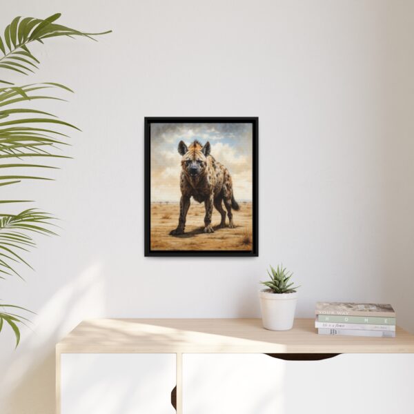 hyena pastel wilderness framed canvas