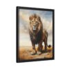 lion pastel wilderness framed canvas