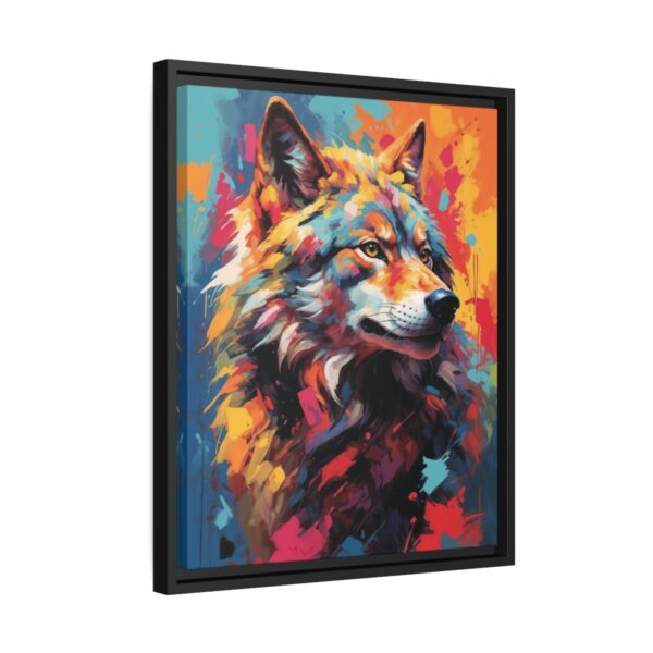 wolf vivid instincts framed canvas