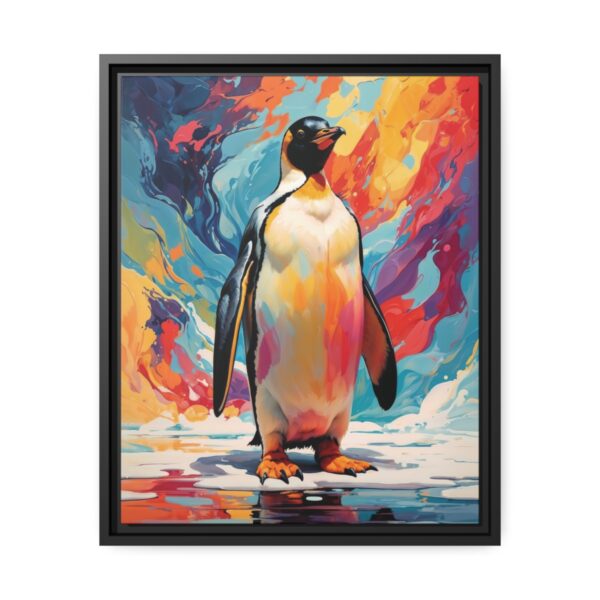 emperor penguin vivid instincts framed canvas