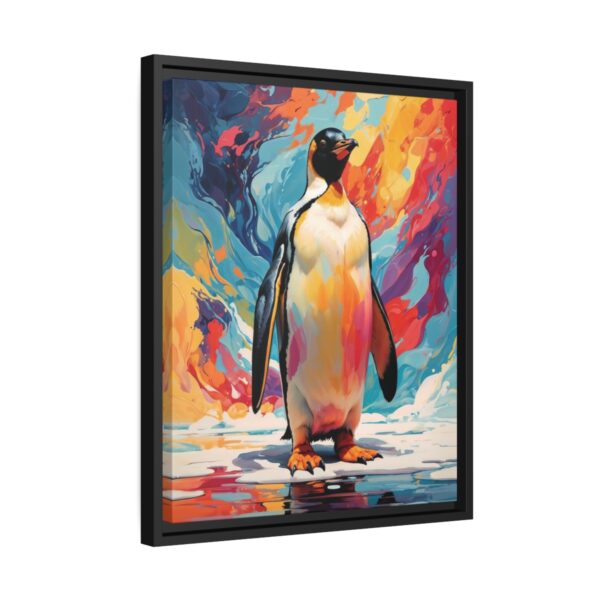 emperor penguin vivid instincts framed canvas