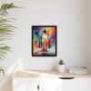 emperor penguin vivid instincts framed canvas