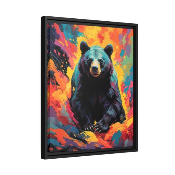 black bear vivid instincts framed canvas