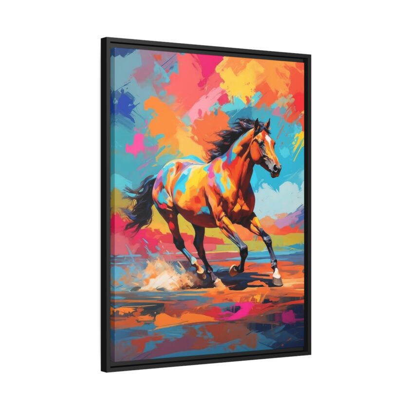 galloping horse vivid instincts framed canvas