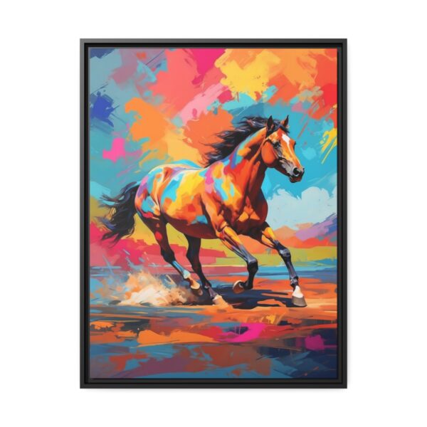 galloping horse vivid instincts framed canvas