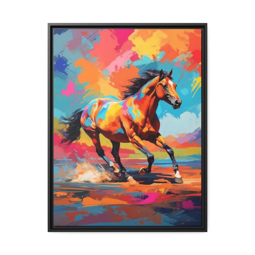 galloping horse vivid instincts framed canvas