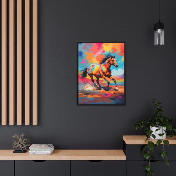 galloping horse vivid instincts framed canvas