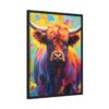 highland cow vivid instincts framed canvas