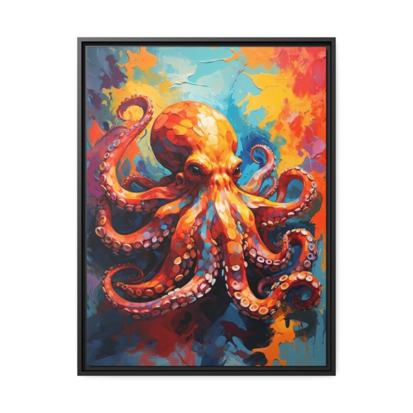 octopus vivid instincts framed canvas