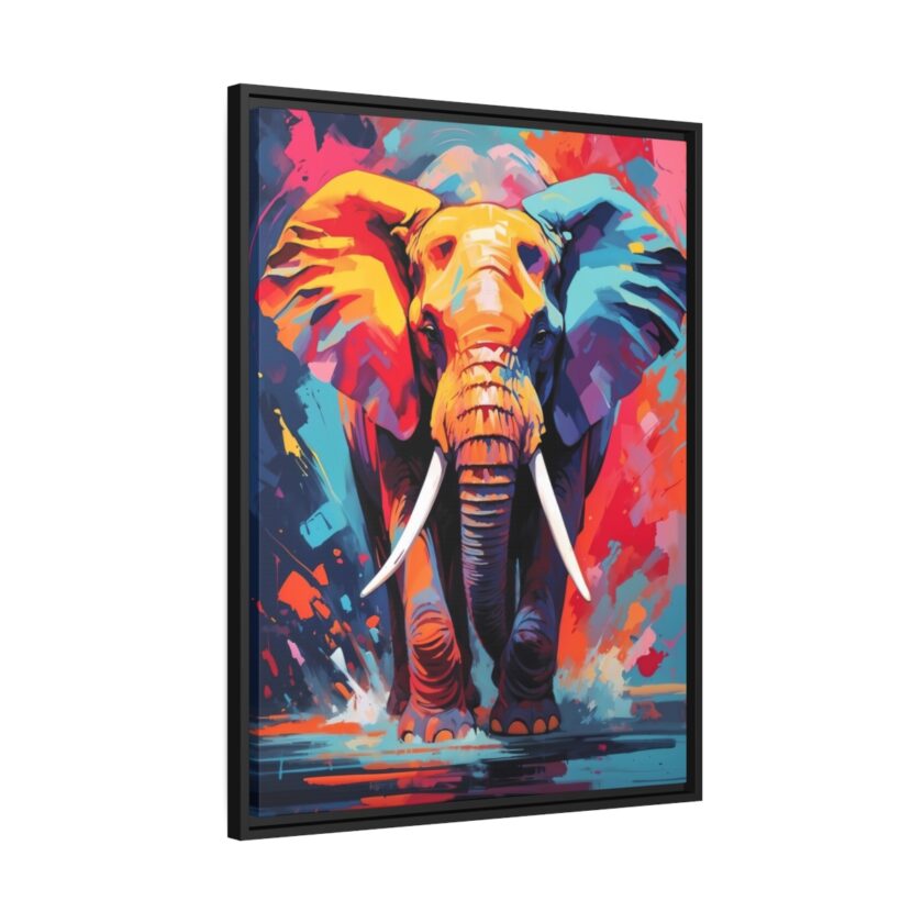 elephant vivid instincts framed canvas