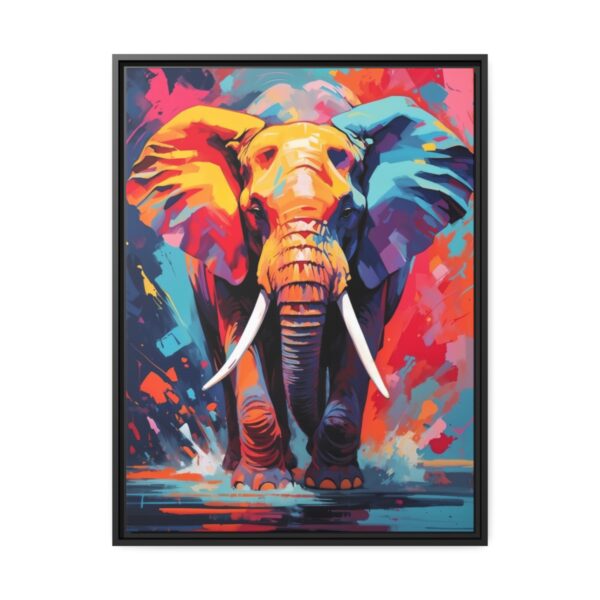 elephant vivid instincts framed canvas