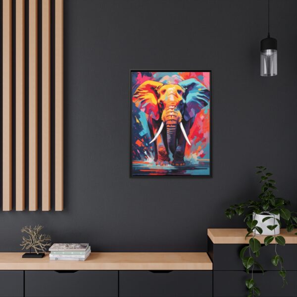 elephant vivid instincts framed canvas