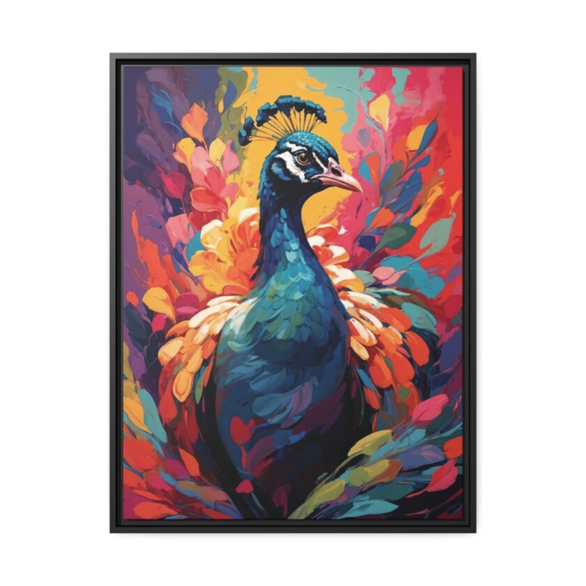 peacock vivid instincts framed canvas
