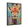 giraffe vivid instincts framed canvas