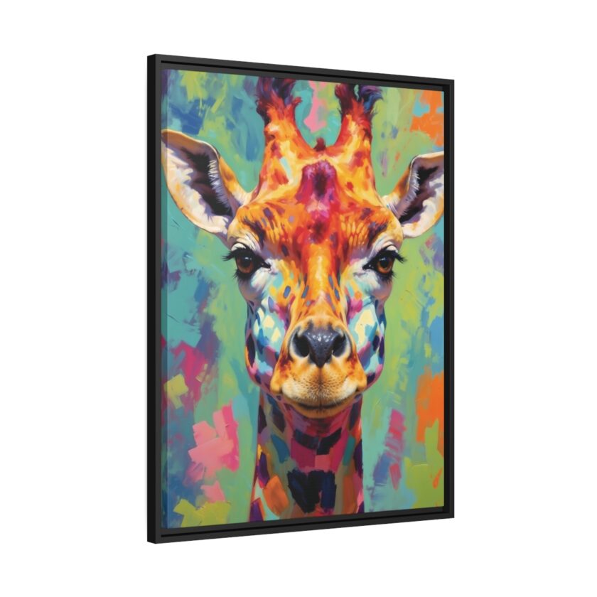 giraffe vivid instincts framed canvas