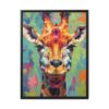 giraffe vivid instincts framed canvas