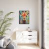 giraffe vivid instincts framed canvas