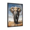 elephant pastel wilderness framed canvas