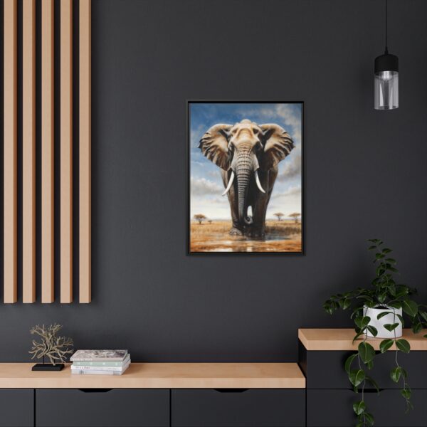 elephant pastel wilderness framed canvas