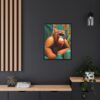 orangutan street graffiti matte canvas with floating black frame