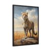 cheetah pastel wilderness framed canvas