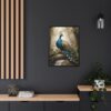 peacock pastel wilderness framed canvas