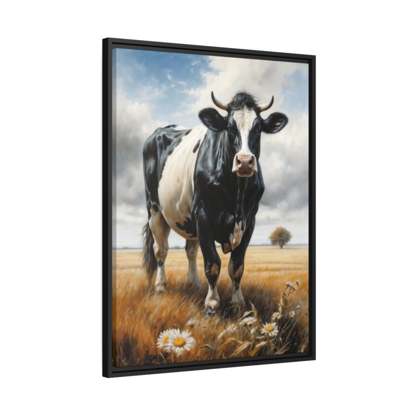 holstein friesian cow pastel wilderness framed canvas