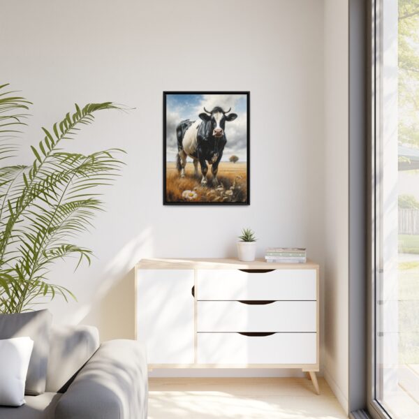 holstein friesian cow pastel wilderness framed canvas