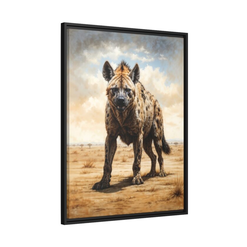 hyena pastel wilderness framed canvas