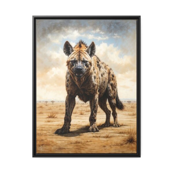 hyena pastel wilderness framed canvas