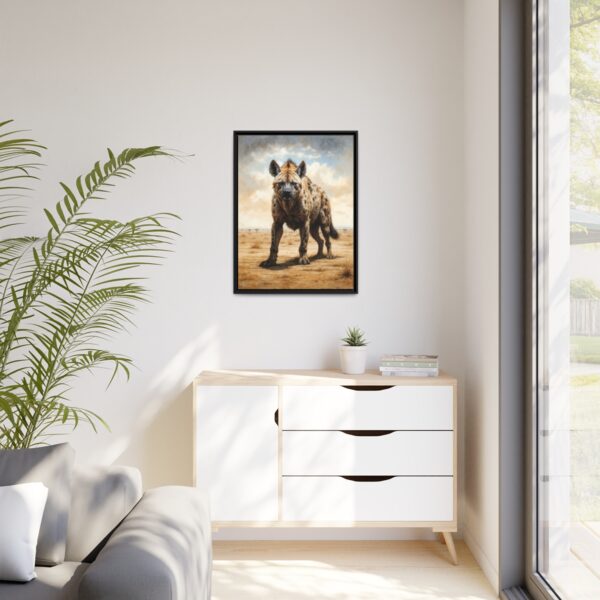 hyena pastel wilderness framed canvas