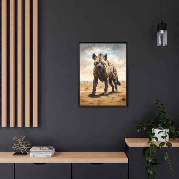 hyena pastel wilderness framed canvas