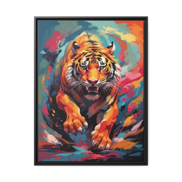 fierce tiger vivid instincts framed canvas