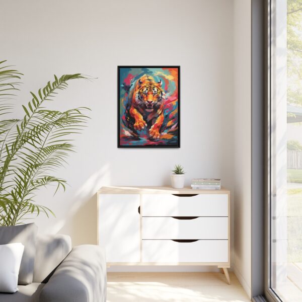 fierce tiger vivid instincts framed canvas